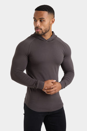 Hooded Top in Dark Charcoal - TAILORED ATHLETE - ROW