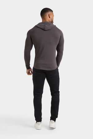 Hooded Top in Dark Charcoal - TAILORED ATHLETE - ROW