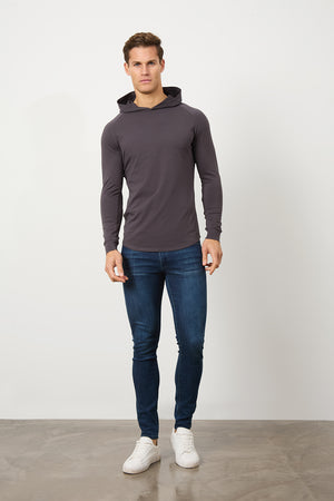 Hooded Top in Dark Mole - TAILORED ATHLETE - ROW