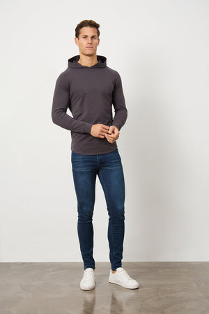 Hooded Top in Dark Mole - TAILORED ATHLETE - ROW