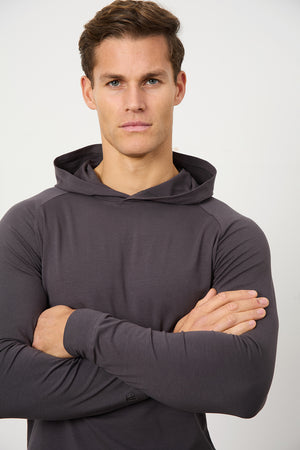 Hooded Top in Dark Mole - TAILORED ATHLETE - ROW