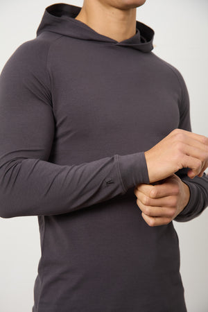 Hooded Top in Dark Mole - TAILORED ATHLETE - ROW