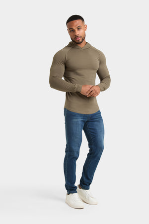 Hooded Top in Khaki - TAILORED ATHLETE - ROW