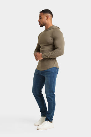 Hooded Top in Khaki - TAILORED ATHLETE - ROW