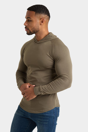 Hooded Top in Khaki - TAILORED ATHLETE - ROW