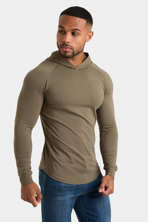 Hooded Top in Khaki - TAILORED ATHLETE - ROW