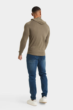 Hooded Top in Khaki - TAILORED ATHLETE - ROW