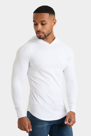 Hooded Top in White - TAILORED ATHLETE - ROW