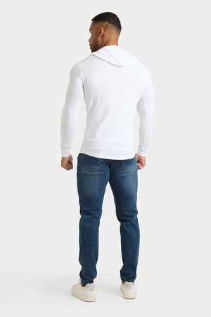 Hooded Top in White - TAILORED ATHLETE - ROW