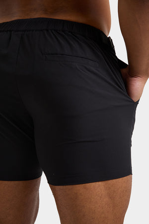 Hybrid Swim Shorts in Black - TAILORED ATHLETE - ROW