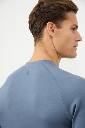 Interlock Crew Neck Sweat in Denim - TAILORED ATHLETE - ROW