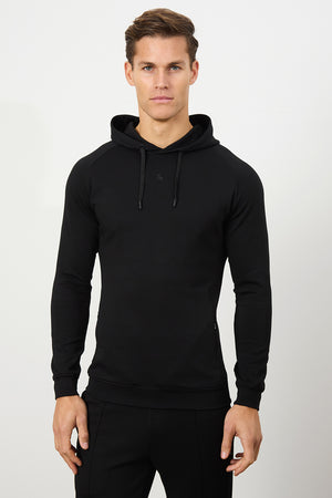 Interlock Hoodie Sweat in Black - TAILORED ATHLETE - ROW