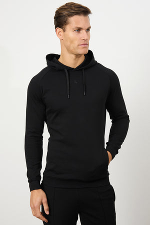 Interlock Hoodie Sweat in Black - TAILORED ATHLETE - ROW