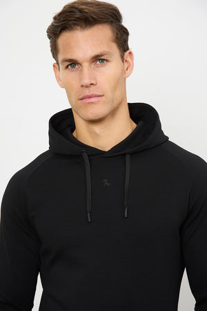 Interlock Hoodie Sweat in Black - TAILORED ATHLETE - ROW