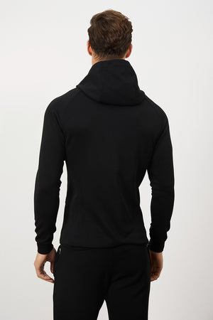 Interlock Hoodie Sweat in Black - TAILORED ATHLETE - ROW