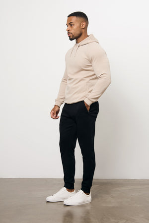 Interlock Hoodie Sweat in Stone