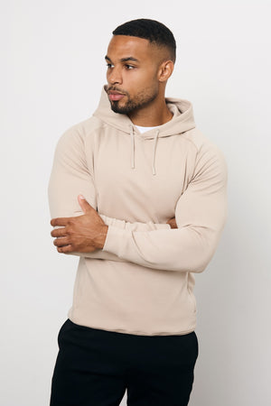 Interlock Hoodie Sweat in Stone