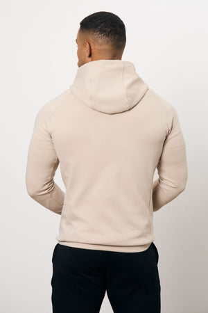 Interlock Hoodie Sweat in Stone