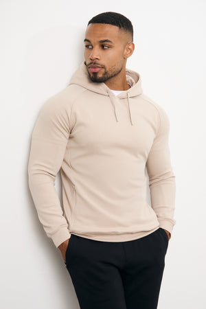 Interlock Hoodie Sweat in Stone