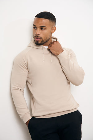Interlock Hoodie Sweat in Stone