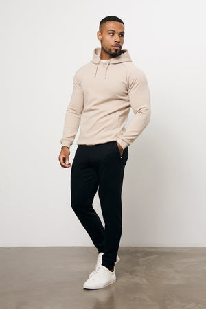 Interlock Hoodie Sweat in Stone