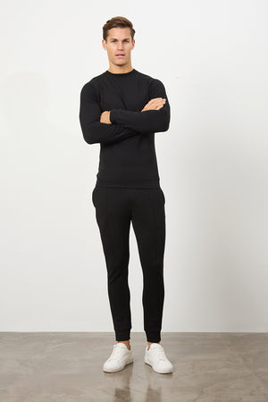 Interlock Sweat Jogger in Black - TAILORED ATHLETE - ROW