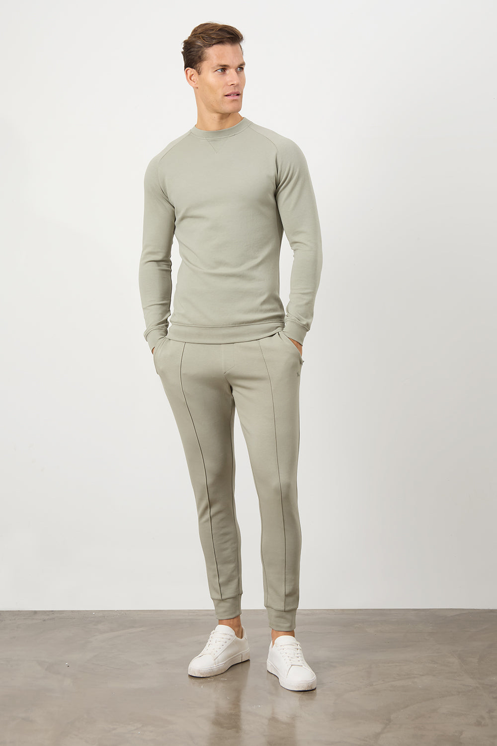 Interlock Sweat Jogger in Smoky Sage - TAILORED ATHLETE - ROW