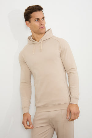 Interlock Hoodie Sweat in Stone - TAILORED ATHLETE - ROW