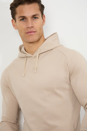 Interlock Hoodie Sweat in Stone - TAILORED ATHLETE - ROW