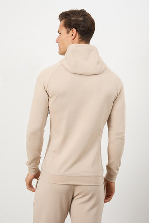 Interlock Hoodie Sweat in Stone - TAILORED ATHLETE - ROW