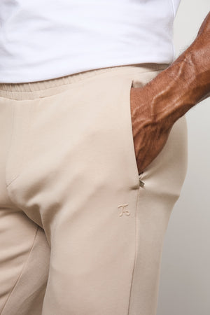 Interlock Sweat Jogger in Stone