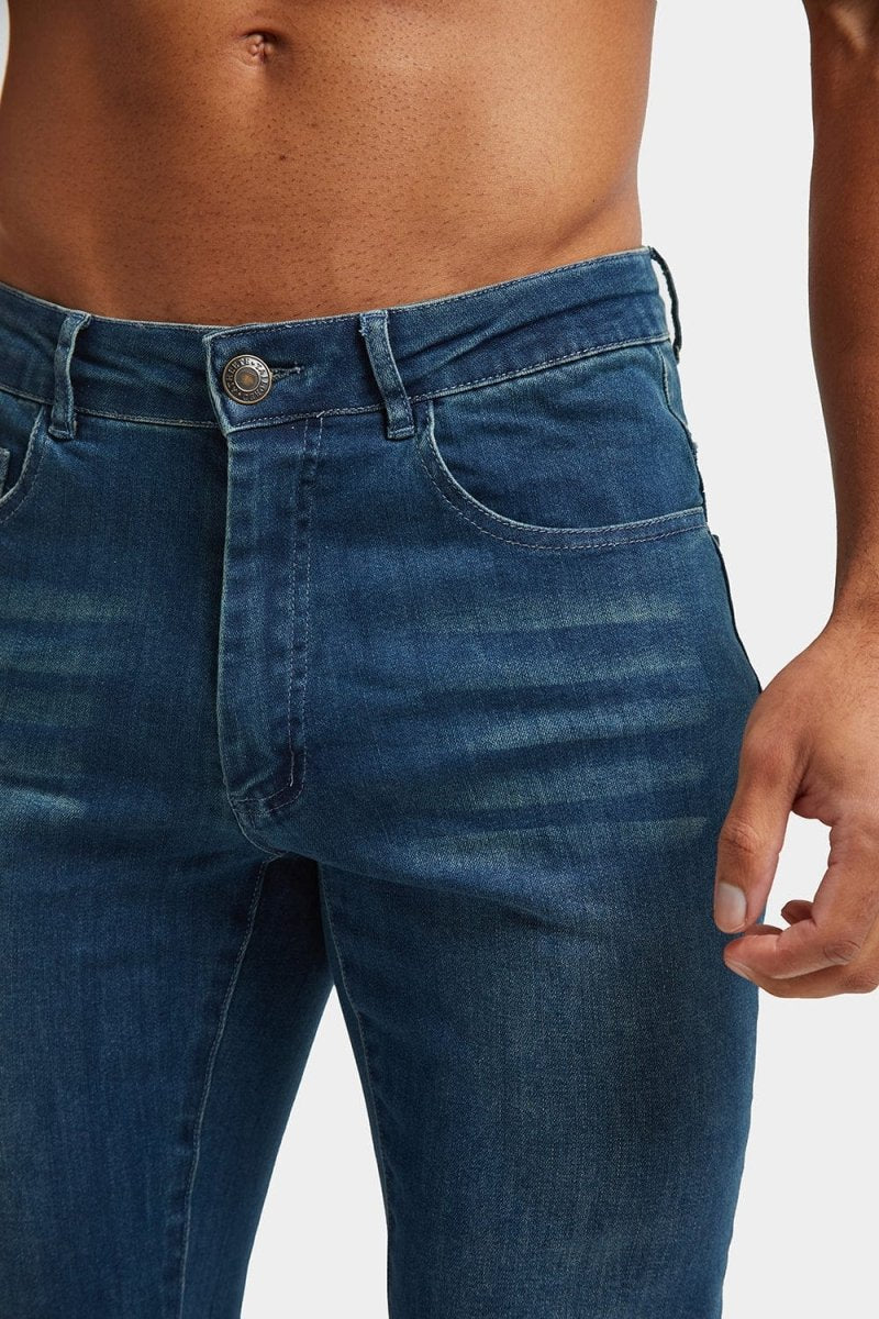 Muscle Fit Jeans in Mid Blue - TAILORED ATHLETE - ROW