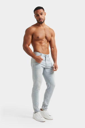 Muscle Fit Jeans in Sky Blue - TAILORED ATHLETE - ROW