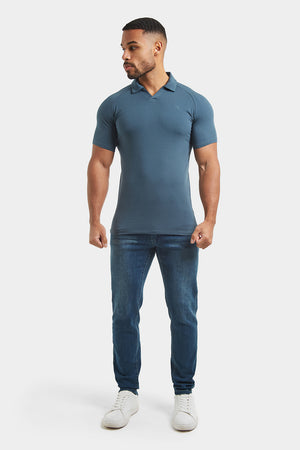 Jersey Buttonless Polo Shirt in Loden - TAILORED ATHLETE - ROW