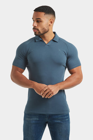 Jersey Buttonless Polo Shirt in Loden - TAILORED ATHLETE - ROW