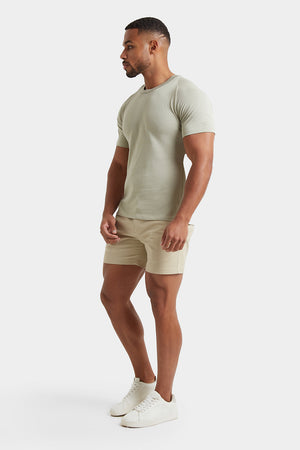 Knit Look T-Shirt in Soft Sage - TAILORED ATHLETE - ROW