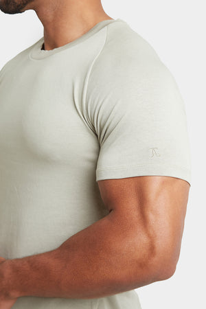 Knit Look T-Shirt in Soft Sage - TAILORED ATHLETE - ROW