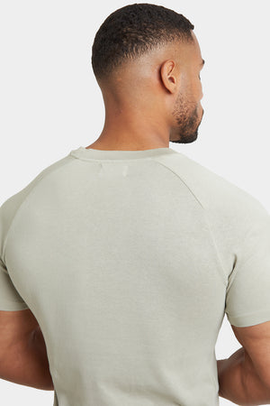 Knit Look T-Shirt in Soft Sage - TAILORED ATHLETE - ROW