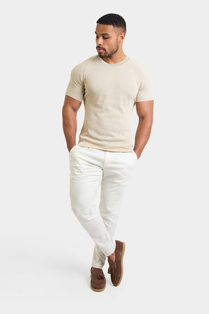 Knit Look T-Shirt in Stone - TAILORED ATHLETE - ROW