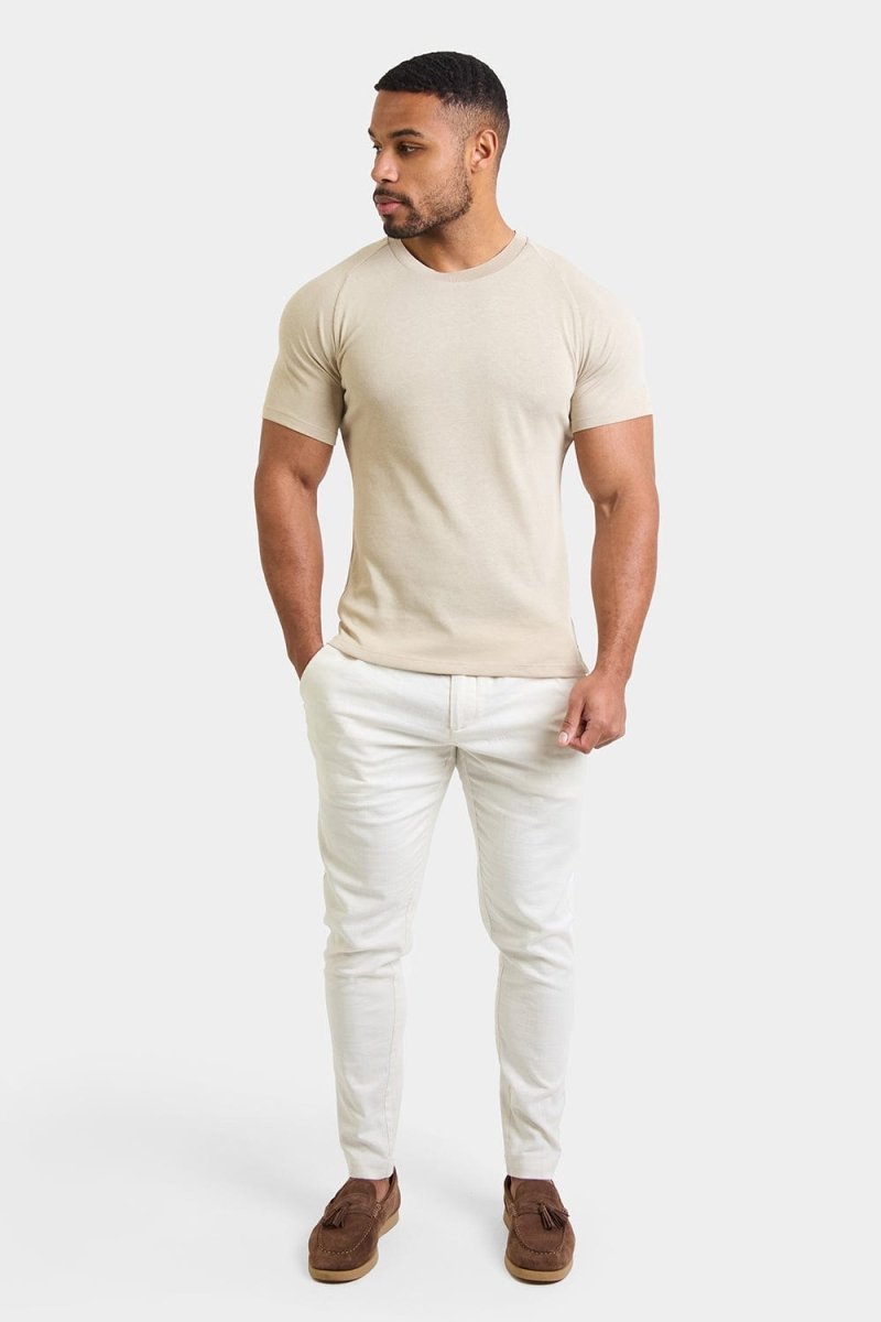 Knit Look T-Shirt in Stone - TAILORED ATHLETE - ROW