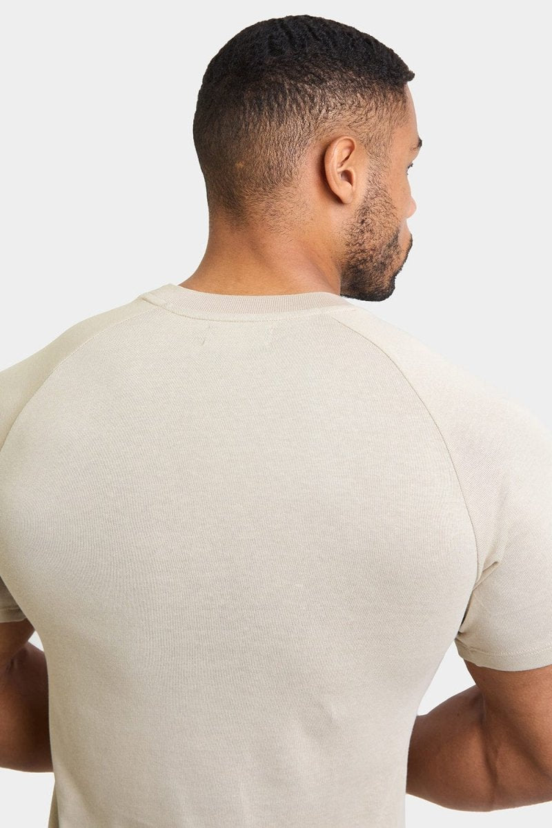 Knit Look T-Shirt in Stone - TAILORED ATHLETE - ROW