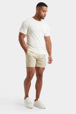 Knit Look T-Shirt in Ecru - TAILORED ATHLETE - ROW