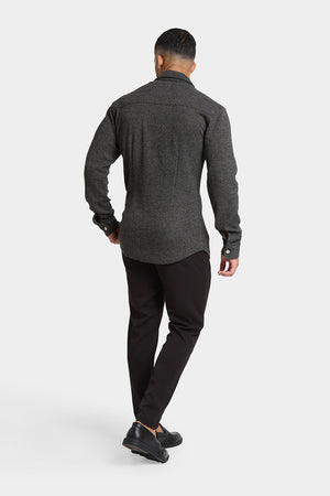 Semi Plain Twin Pocket Overshirt in Charcoal - TAILORED ATHLETE - ROW