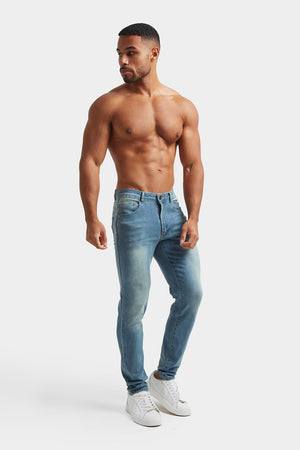 Muscle Fit Jeans in Light Blue - TAILORED ATHLETE - ROW