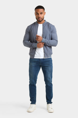 Light Weight Bomber Jacket in Graphite - TAILORED ATHLETE - ROW