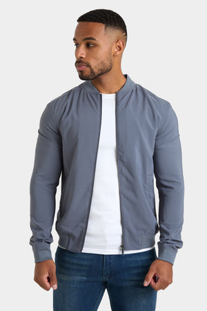 Light Weight Bomber Jacket in Graphite - TAILORED ATHLETE - ROW