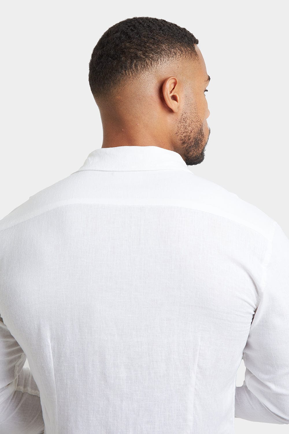 Linen Blend Shirt in White - TAILORED ATHLETE - ROW