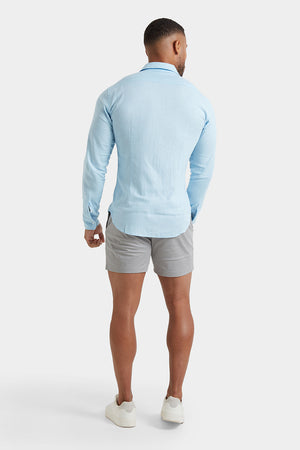 Linen Blend Shirt in Light Blue - TAILORED ATHLETE - ROW