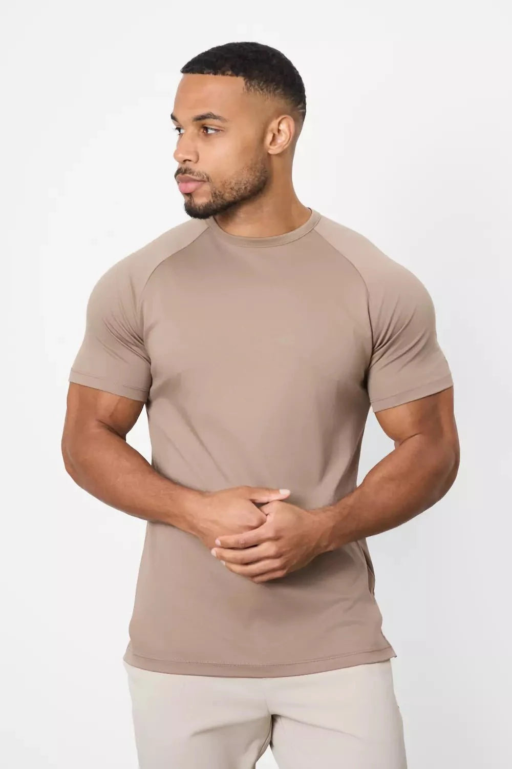 Mercerised Cotton T-Shirt in Mocha