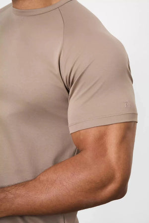 Mercerised Cotton T-Shirt in Mocha